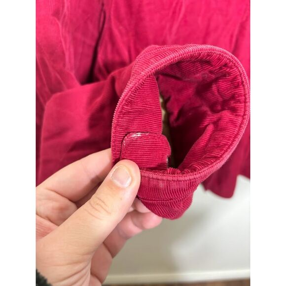 Eddie Bauer Vintage Jacket sz XL Quilted Magenta corduroy chore coat barn coat - Picture 4 of 4